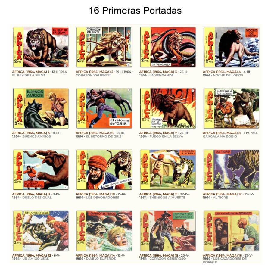ÁFRICA - Colección Completa - 75 Tebeos En Formato PDF - Descarga Inmediata