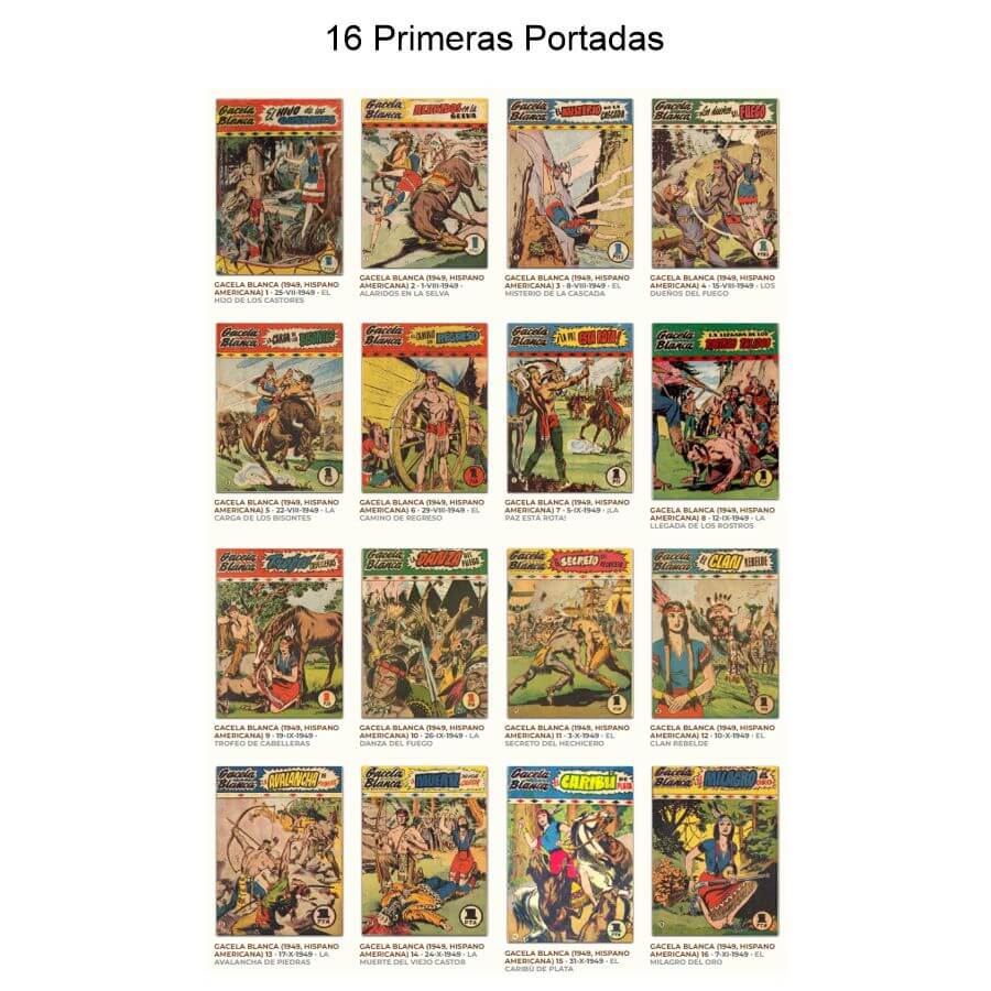 GACELA BLANCA - Colección Completa - 54 Tebeos En Formato PDF