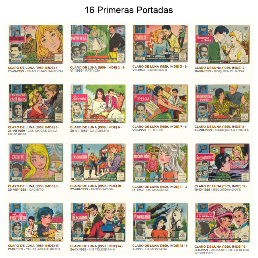 CLARO DE LUNA - Colección Completa - 644 Tebeos En Formato PDF - Descarga Inmediata