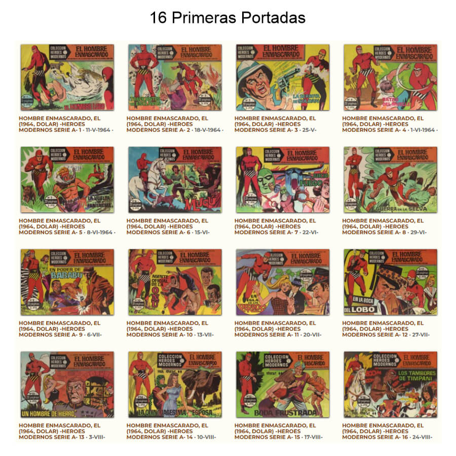 EL HOMBRE ENMASCARADO – Héroes Modernos Serie A – Colección Completa – 77 Tebeos En Formato PDF - Descarga Inmediata