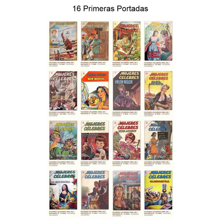 MUJERES CÉLEBRES – Colección Completa – 160 Tebeos En Formato PDF - Descarga Inmediata