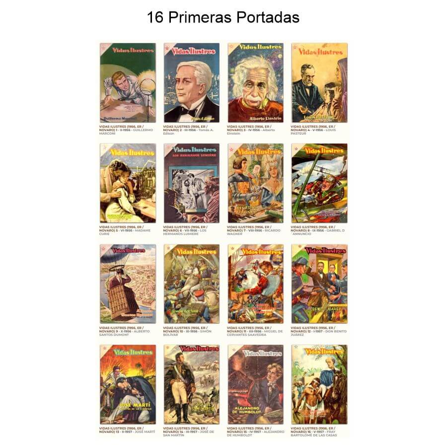 VIDAS ILUSTRES – Colección Completa – 338 Tebeos En Formato PDF - Descarga Inmediata