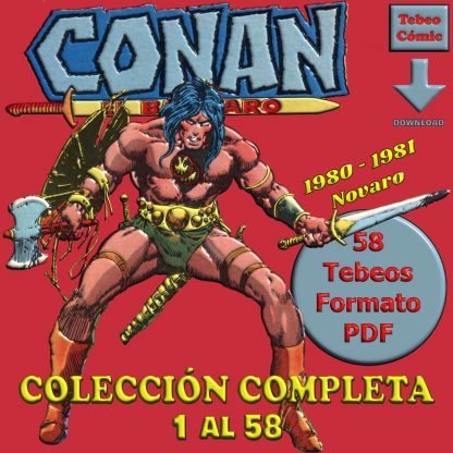 CONAN - Novaro – Colección Completa – 58 Tebeos En Formato PDF - Descarga Inmediata