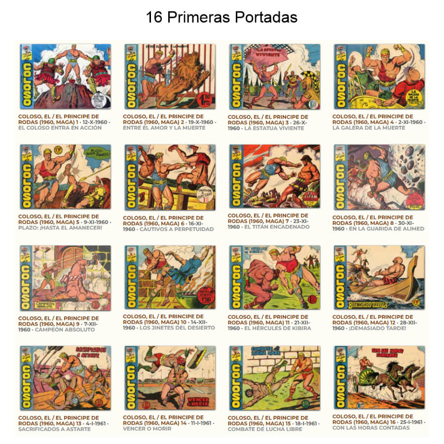 EL COLOSO / EL PRÍNCIPE DE RODAS - Colección Completa - 83 Tebeos En Formato PDF - Descarga Inmediata