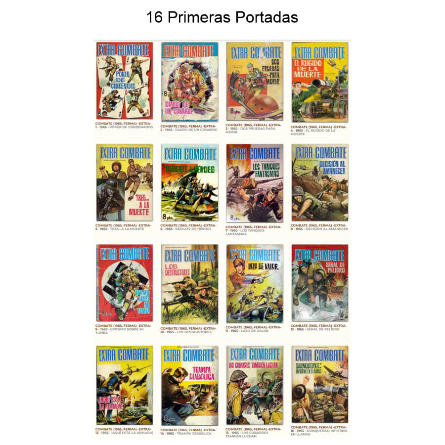 EXTRA COMBATE – Colección Completa – 73 Tebeos En Formato PDF - Descarga Inmediata