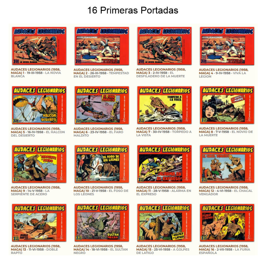 AUDACES LEGIONARIOS - Colección Completa - 43 Tebeos En Formato PDF - Descarga Inmediata