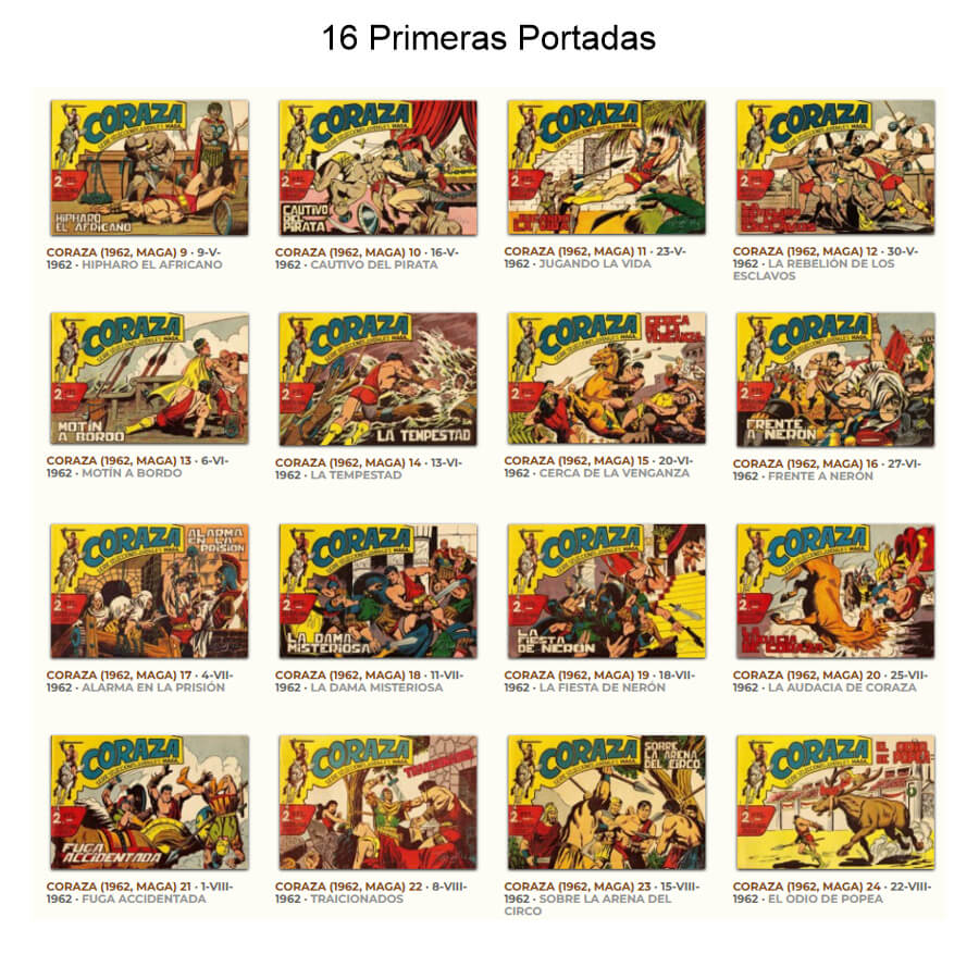 CORAZA - Colección Completa - 64 Tebeos En Formato PDF - Descarga Inmediata
