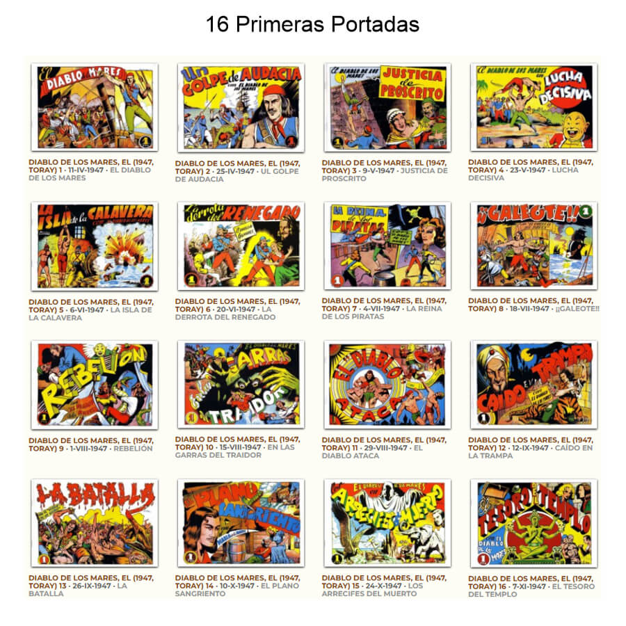 EL DIABLO DE LOS MARES – Colección Completa – 70 Tebeos En Formato PDF - Descarga Inmediata
