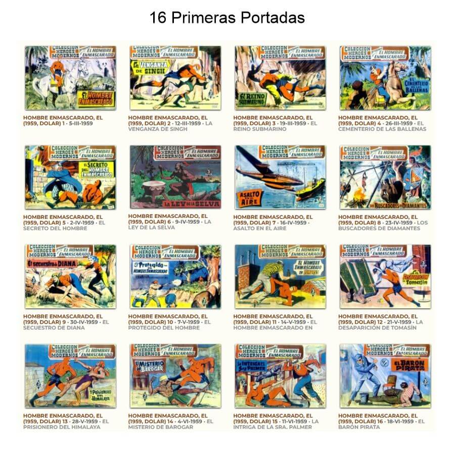 EL HOMBRE ENMASCARADO – Héroes Modernos Serie 0 – Colección Completa – 40 Tebeos En Formato PDF - Descarga Inmediata
