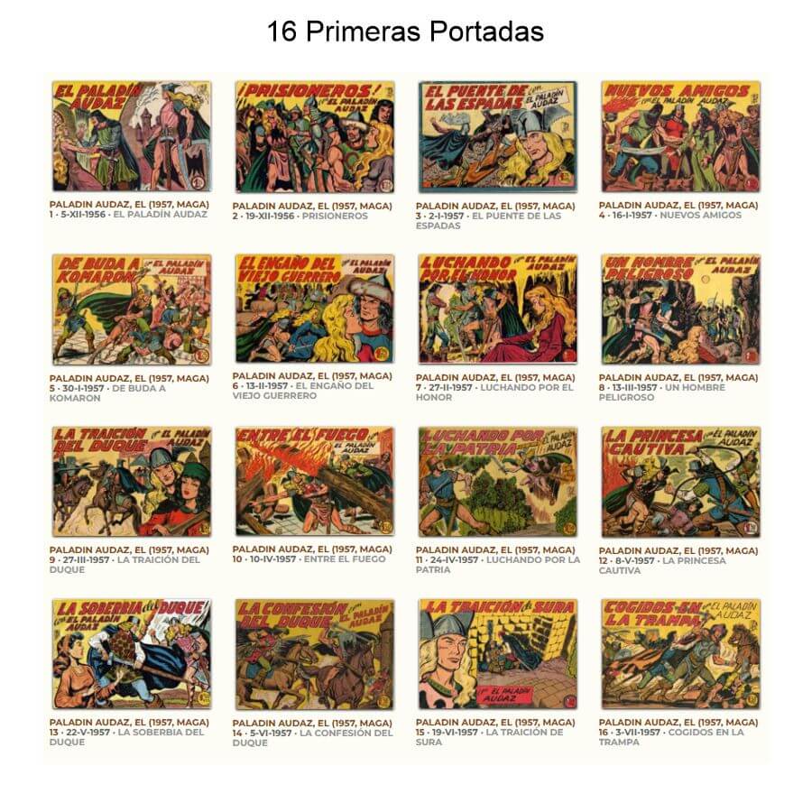 EL PALADÍN AUDAZ - Colección Completa - 36 Tebeos En Formato PDF - Descarga Inmediata