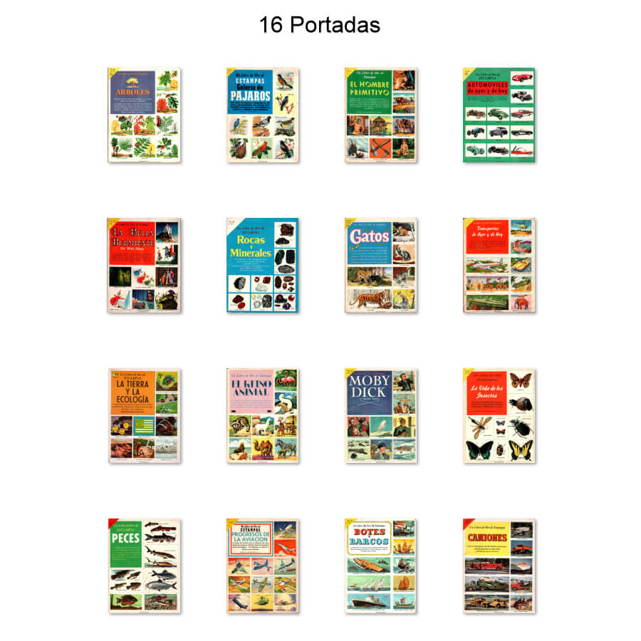 UN LIBRO DE ORO DE ESTAMPAS – Colección Completa – 80 Álbumes De Cromos En Formato PDF – Descarga Inmediata