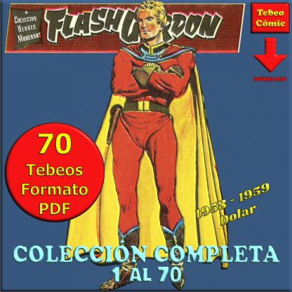 FLASH GORDON – Héroes Modernos 1958 – Colección Completa – 70 Tebeos En Formato PDF - Descarga Inmediata