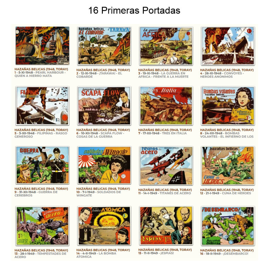 HAZAÑAS BÉLICAS 1ª Serie – Colección Completa – 29 Tebeos En Formato PDF - Descarga Inmediata
