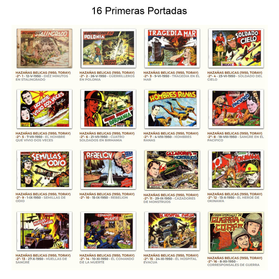 HAZAÑAS BÉLICAS 2ª Serie – Colección Completa – 337 Tebeos En Formato PDF - Descarga Inmediata