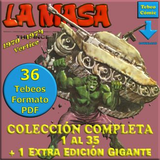 LA MASA (The Incredible Hulk) - Vértice 1970 – Colección Completa – 36 Tebeos En Formato PDF - Descarga Inmediata