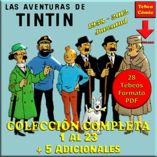TINTIN - Colección Completa - 28 Tebeos En Formato PDF - Descarga Inmediata