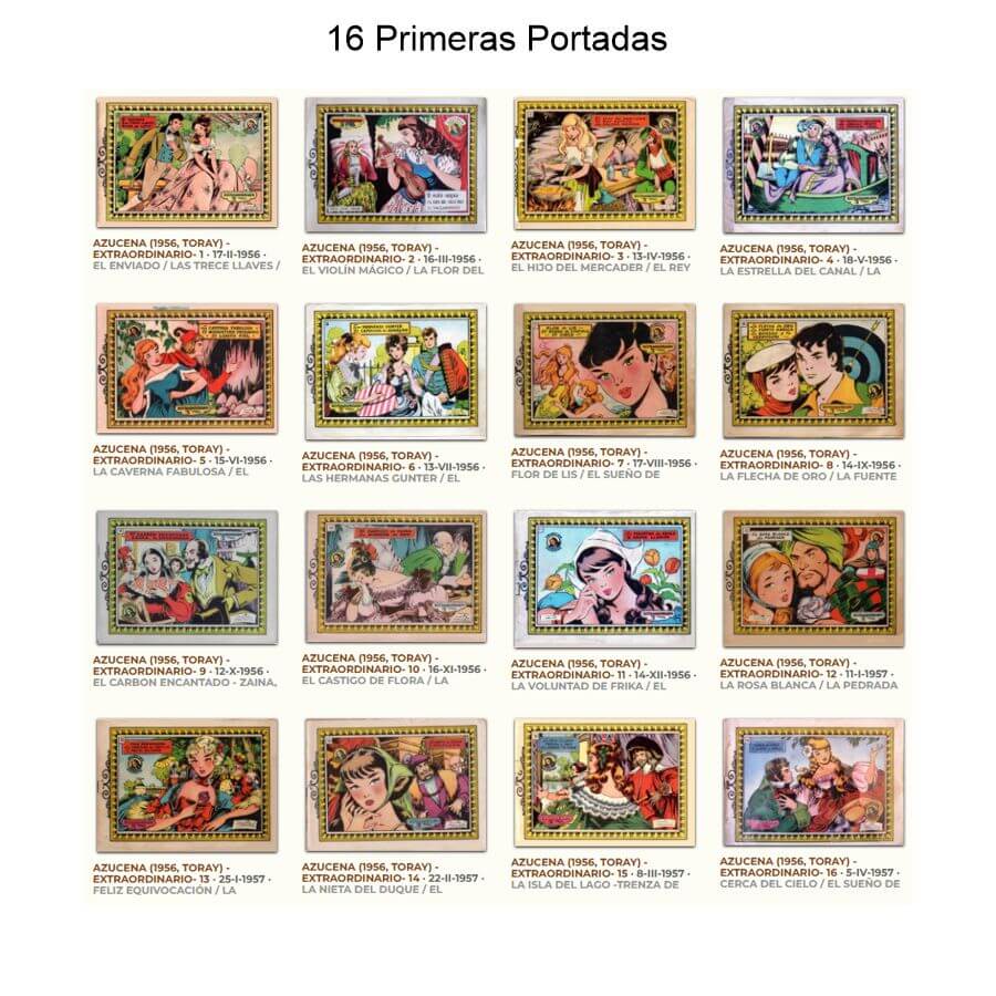 AZUCENA EXTRAORDINARIO - 1956 - Colección Completa - 160 Tebeos En Formato PDF - Descarga Inmediata