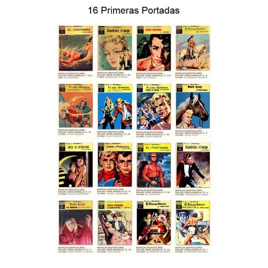 NOVELAS GRÁFICAS – Serie Amarilla – 1960 - Dolar - Colección Completa – 50 Tebeos En Formato PDF - Descarga Inmediata