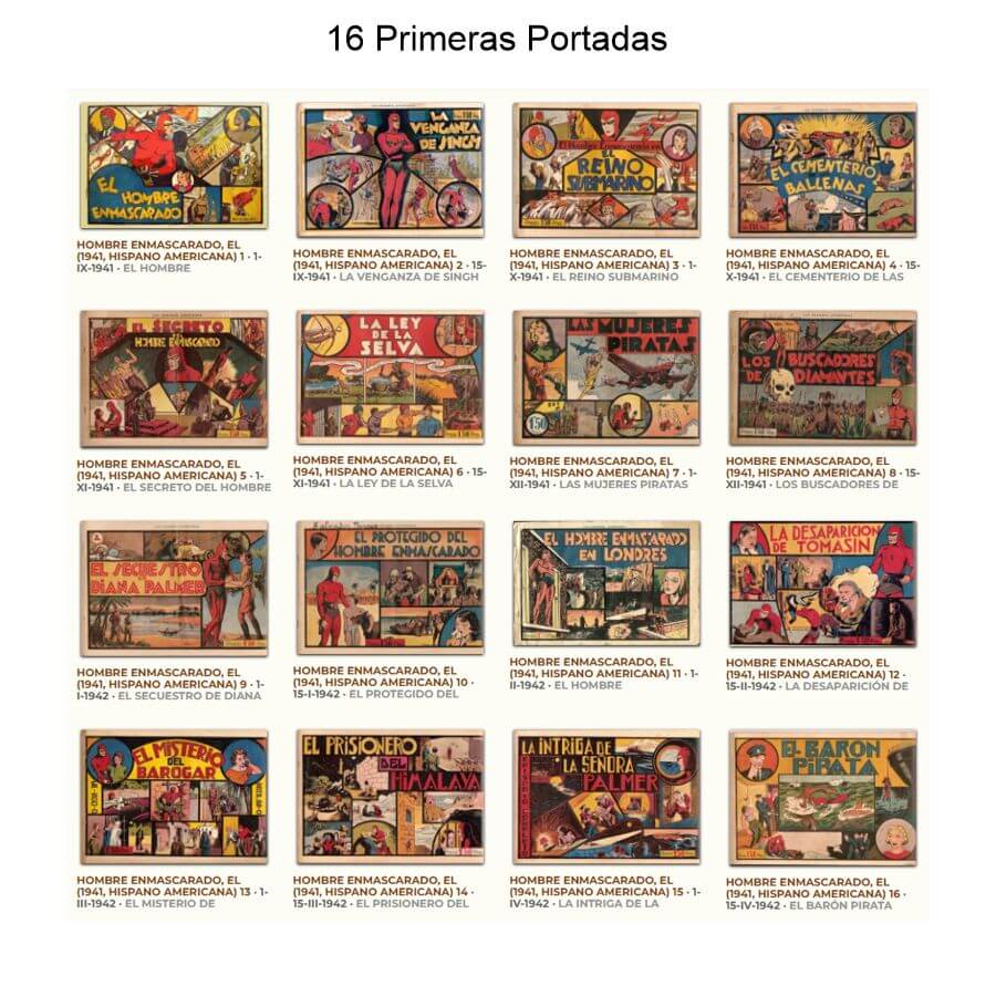 EL HOMBRE ENMASCARADO - 1941 - Colección Completa - 109 Tebeos En Formato PDF - Descarga Inmediata