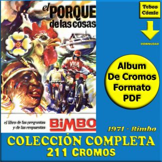 EL PORQUÉ DE LAS COSAS - 1 – Bimbo - Colección Completa 211 Cromos - Álbum De Cromos En Formato PDF - Descarga Inmediata
