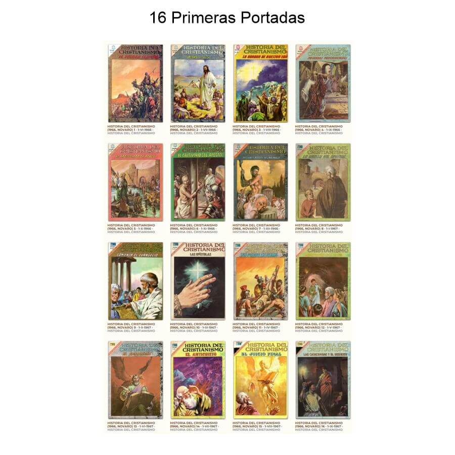 HISTORIA DEL CRISTIANISMO - 1966 - Novaro – Colección Completa – 22 Tebeos En Formato PDF - Descarga Inmediata