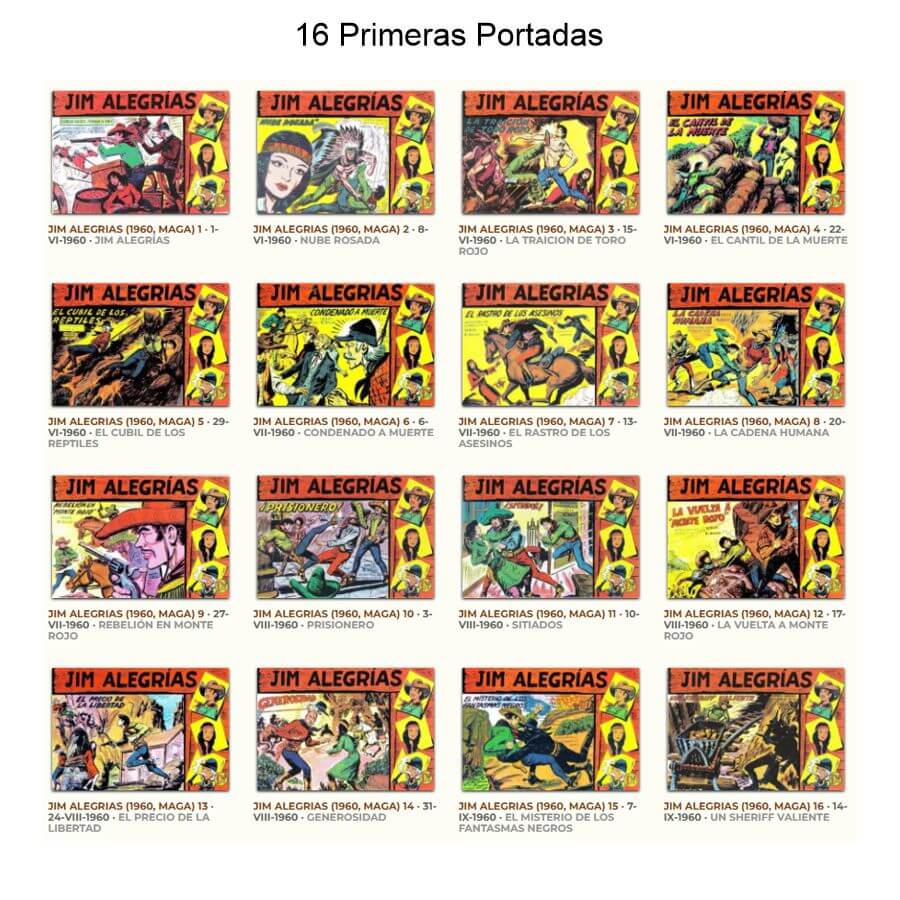 JIM ALEGRÍAS - Colección Completa - 69 Tebeos En Formato PDF - Descarga Inmediata