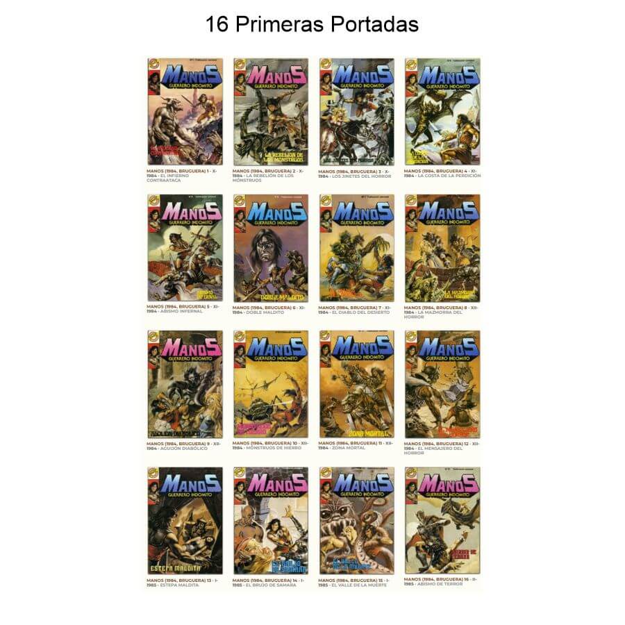 MANOS - Guerrero Indómito - Colección Completa - 23 Tebeos En Formato PDF - Descarga Inmediata