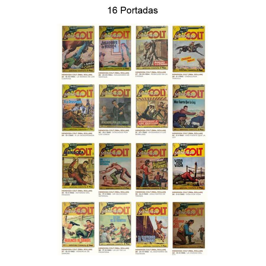 MENDOZA COLT - 1964 – Colección Completa – 88 Tebeos En Formato PDF - Descarga Inmediata