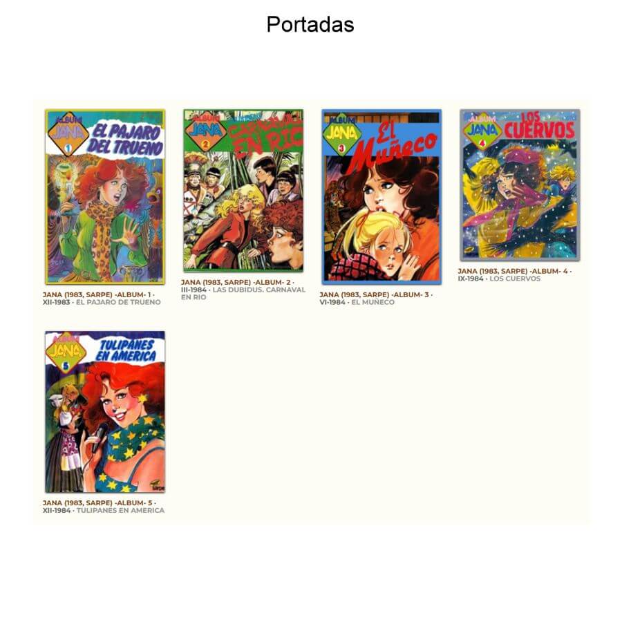 ALBUM JANA - 1983 - Colección Completa - 5 Libros En Formato PDF - Descarga Inmediata