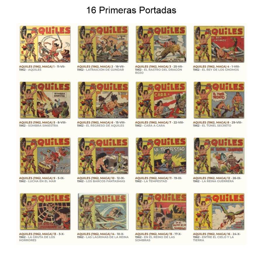 AQUILES - 1962 - Maga - Colección Completa - 36 Tebeos En Formato PDF - Descarga Inmediata