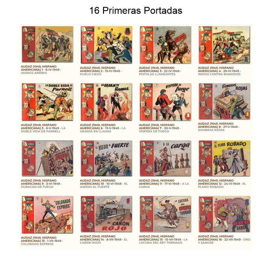 AUDAZ - 1949 - Colección Completa - 64 Tebeos En Formato PDF - Descarga Inmediata
