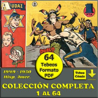 AUDAZ - 1949 - Colección Completa - 64 Tebeos En Formato PDF - Descarga Inmediata