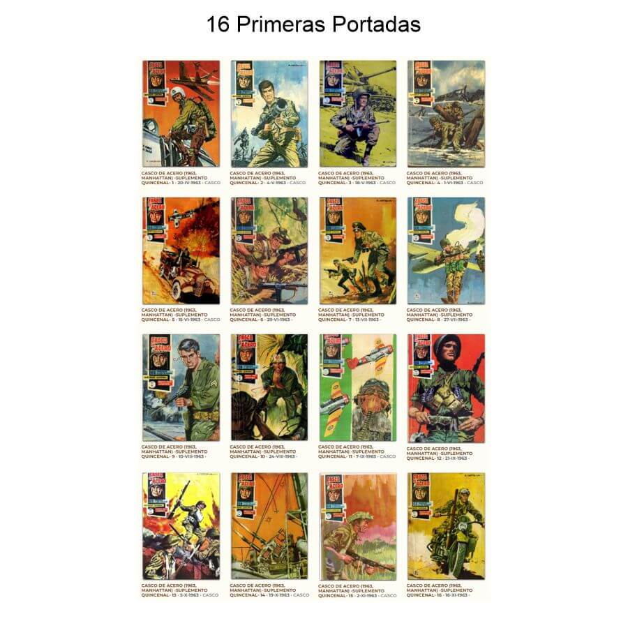 CASCO DE ACERO – 1963 - Colección Completa – 20 Tebeos En Formato PDF - Descarga Inmediata