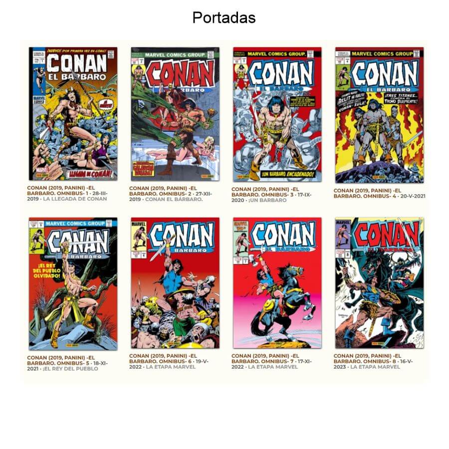 CONAN EL BÁRBARO - Marvel OMNIBUS - 2019 - Colección Completa – 8 Tomos En Formato PDF - Descarga Inmediata