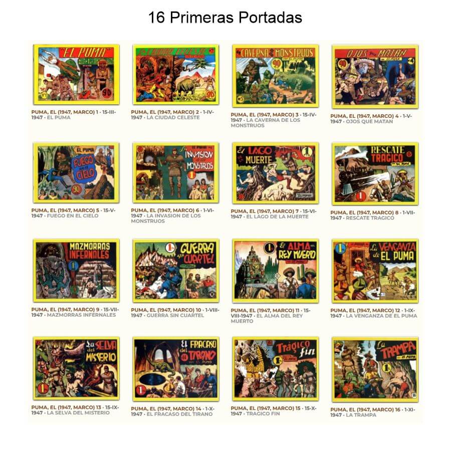 EL PUMA – 1947 – Colección Completa – 24 Tebeos En Formato PDF - Descarga Inmediata