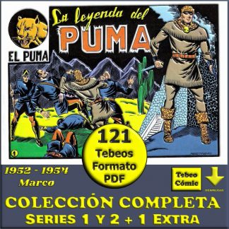 EL PUMA - 1952 / 1954 – Series 1 y 2 – Colección Completa – 121 Tebeos En Formato PDF - Descarga Inmediata