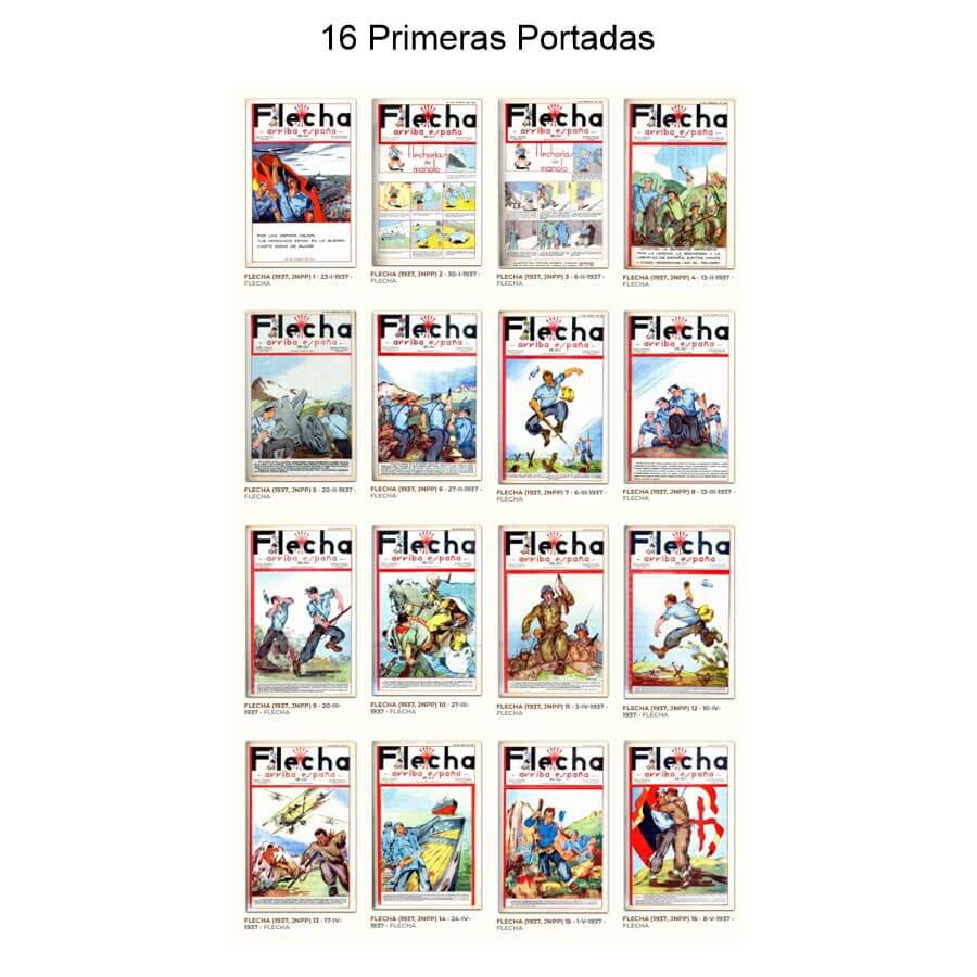 FLECHA - Arriba España - 1937 - Colección Completa - 97 Tebeos En Formato PDF - Descarga Inmediata