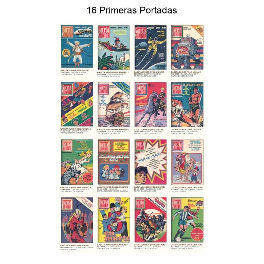 GACETA JUNIOR / TINTIN GACETA JUNIOR - 1968 - Colección Completa - 83 Tebeos En Formato PDF - Descarga Inmediata