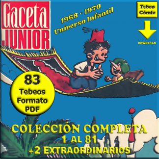 GACETA JUNIOR / TINTIN GACETA JUNIOR - 1968 - Colección Completa - 83 Tebeos En Formato PDF - Descarga Inmediata