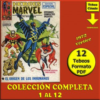 HEROES MARVEL - Vértice 1972 Vol. 1 – Colección Completa – 12 Tebeos En Formato PDF - Descarga Inmediata