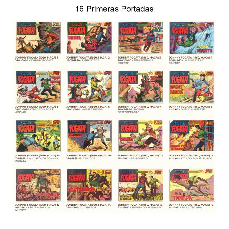 JOHNNY FOGATA - 1960 - Colección Completa - 80 Tebeos En Formato PDF - Descarga Inmediata
