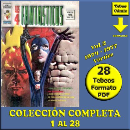 LOS 4 FANTÁSTICOS (Fantastic Four) - Vol. 2 - Vértice 1974 – Colección Completa – 28 Tebeos En Formato PDF - Descarga Inmediata