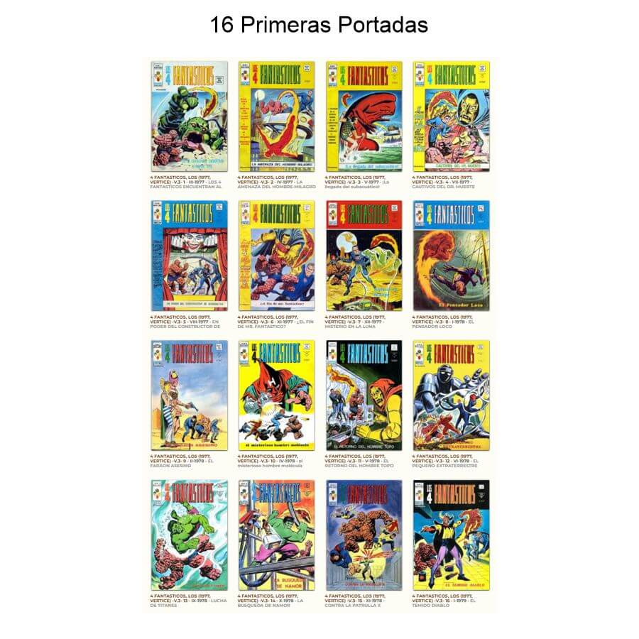 LOS 4 FANTÁSTICOS (Fantastic Four) - Vol. 3 - Vértice 1977 – Colección Completa – 33 Tebeos En Formato PDF - Descarga Inmediata