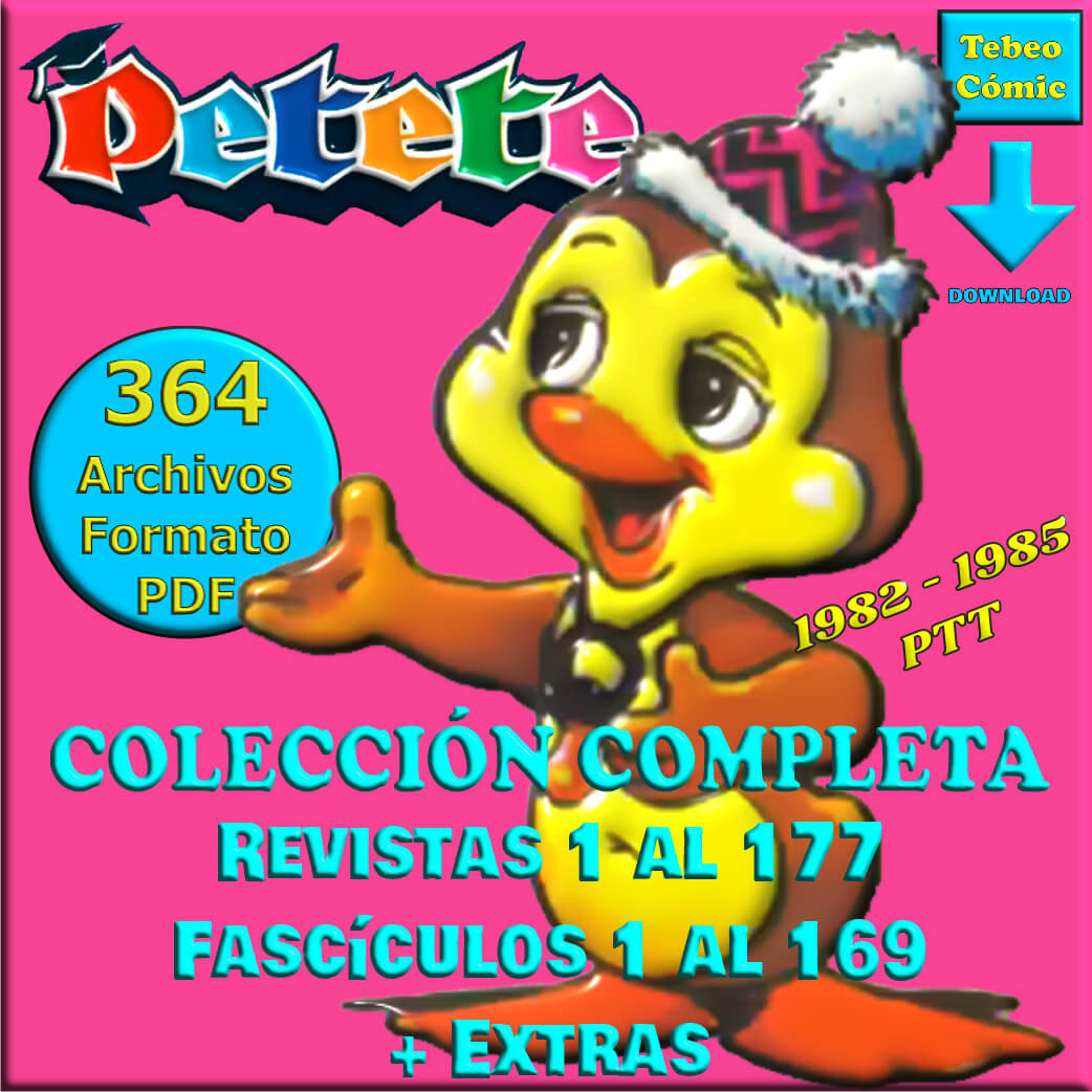 PETETE - 1982 - Colección Completa – 177 Revistas + 169 Fascículos (El  Libro Gordo) + Extras - 364 Archivos En Formato PDF - Descarga Inmediata -  Tebeo Comic