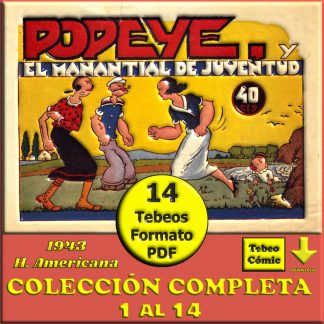 POPEYE - 1943 - Colección Completa - 14 Tebeos En Formato PDF - Descarga Inmediata