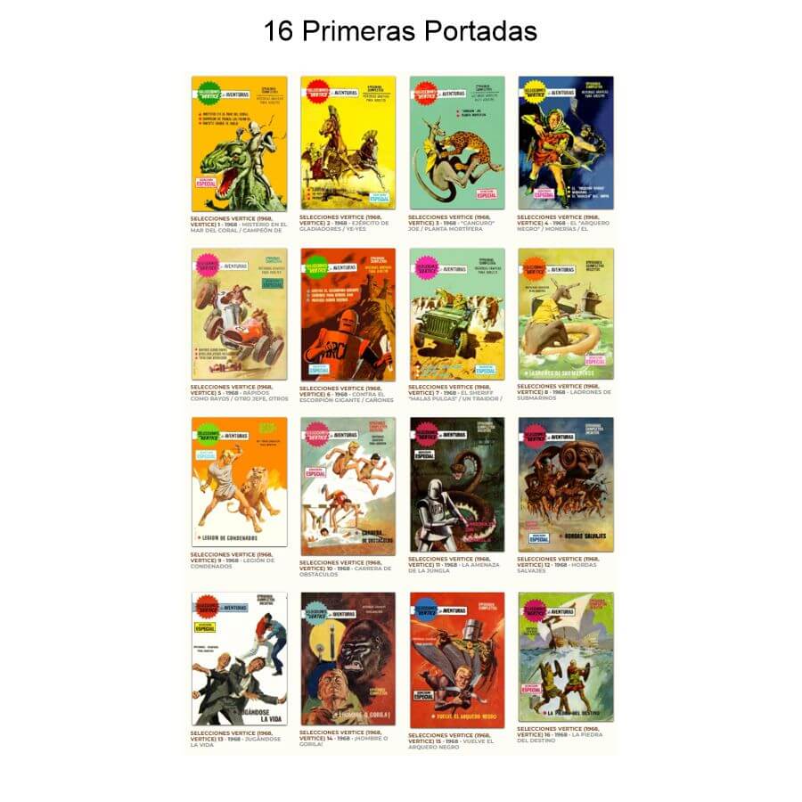 SELECCIONES VERTICE DE AVENTURAS - 1968 – Colección Completa – 91 Tebeos En Formato PDF - Descarga Inmediata
