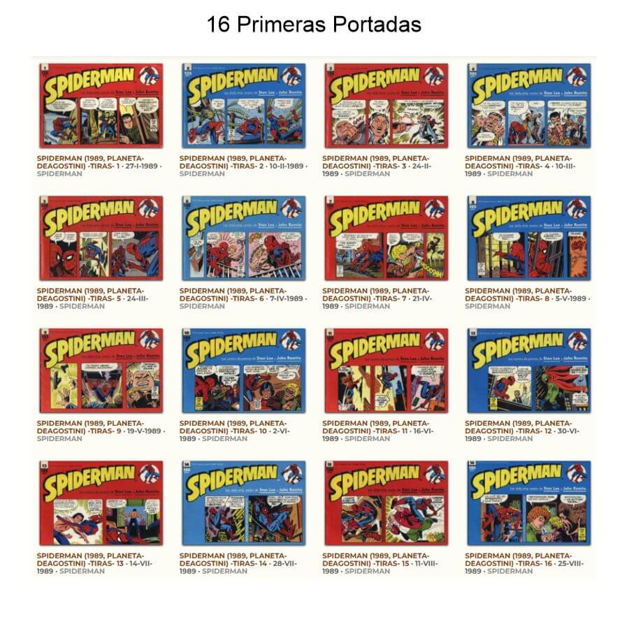 SPIDERMAN - Los daily-strip comics de Stan Lee y John Romita - 1989 – Colección Completa – 34 Tebeos En Formato PDF - Descarga Inmediata