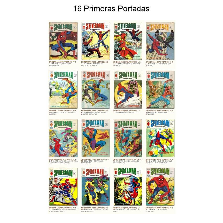 SPIDERMAN - Vértice 1975 Vol. 3 – Colección Completa – 76 Tebeos En Formato PDF - Descarga Inmediata