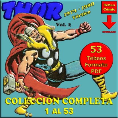 THOR - Vértice 1974 Vol. 2 – Colección Completa – 53 Tebeos En Formato PDF - Descarga Inmediata