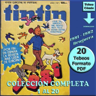 TINTIN - 1981 – Bruguera - Colección Completa – 20 Tebeos En Formato PDF - Descarga Inmediata